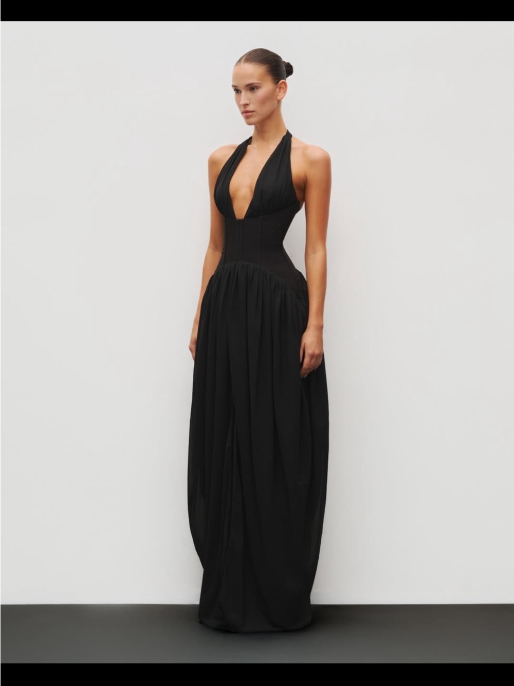 Heiress Beverly Hills The Halter Corset Gown in Black - Picture 5 of 9